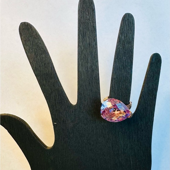 Sterling Silver Rose Gold Vermeil Amethyst Ring Size 6 - Picture 3 of 7